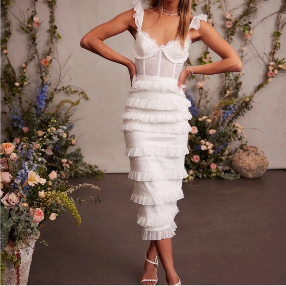 V Chapman, Fiorenza White Dress